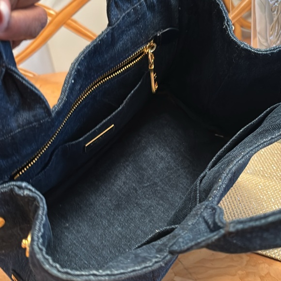 PRADA Canapa Denim Tote $675 - Picture 8 of 16